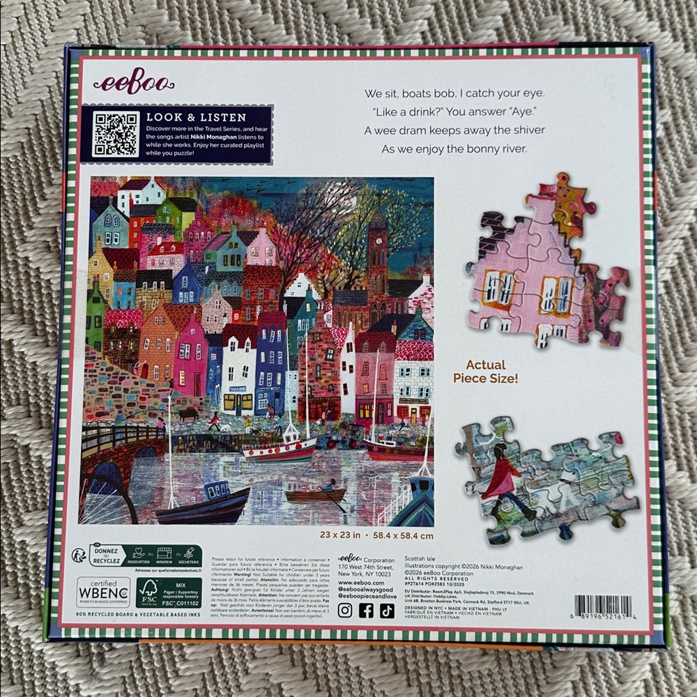 eeBoo Scottish Isle 1000 piece Puzzle - Picture 3 of 3